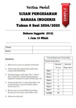 Soalan Ujian Diagnostik Bahasa Inggeris Tahun 6 2024-2025