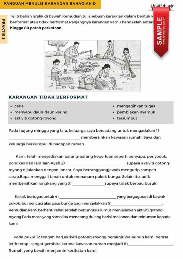 Panduan Penulisan Bahasa Melayu Bahagian C Dan Bahagian D SJKC Tahun 4-5-6