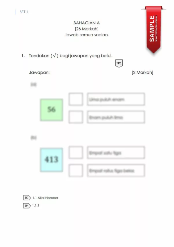 Himpunan Kertas Ujian Sumatif Tahun 2 Penggal 1 2024 Terkini