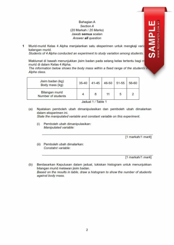 Download Soalan Ujian Pertengahan Tahun Sains Tingkatan 5 2024 yang Effective