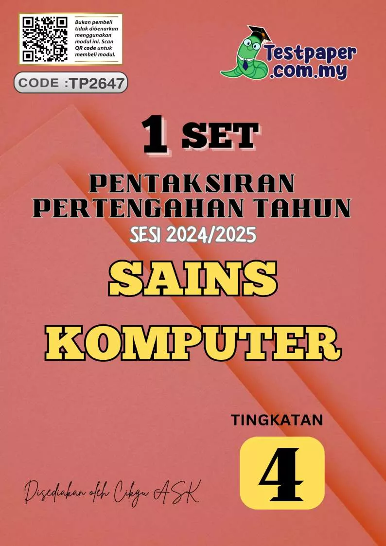 Download Soalan Ujian Tengah Tahun Sains Komputer Tingkatan 4 2024 yang Champion