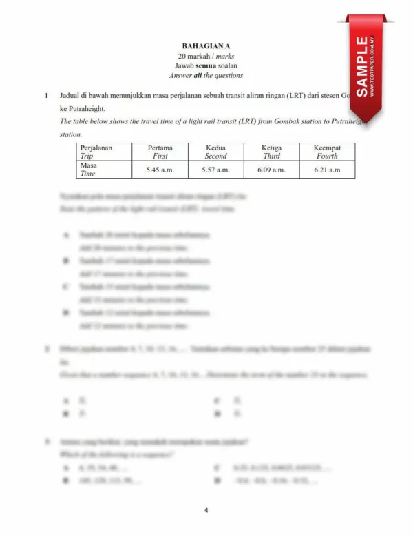 Soalan Ujian Pertengahan Tahun Matematik Tingkatan 2 2024 yang Perfect