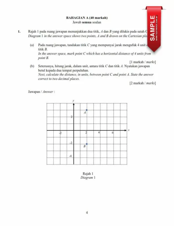 Bahan Ujian Pertengahan Tahun Matematik Tingkatan 4 2024 yang Awesome