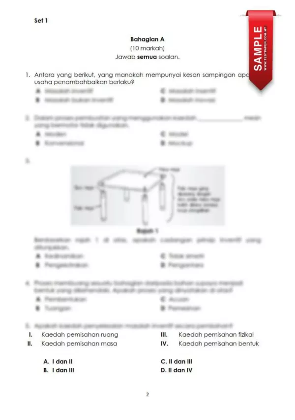 Bahan Ujian Pertengahan Tahun RBT Tingkatan 2 2024 yang Interesting