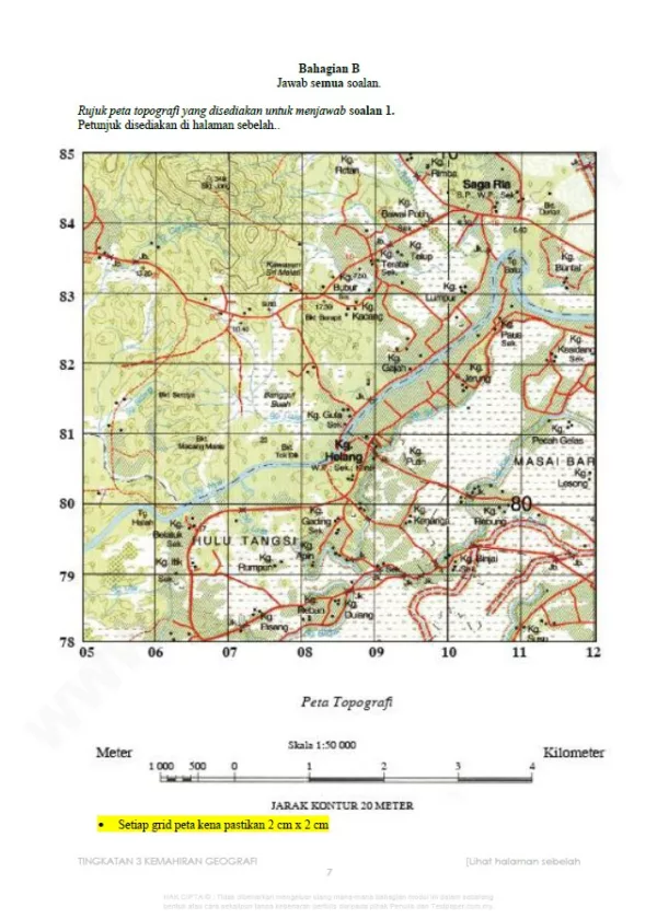 Kertas Soalan Geografi Tingkatan 1-3