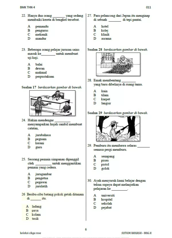 Latihan BM Pemahaman Tahun 4