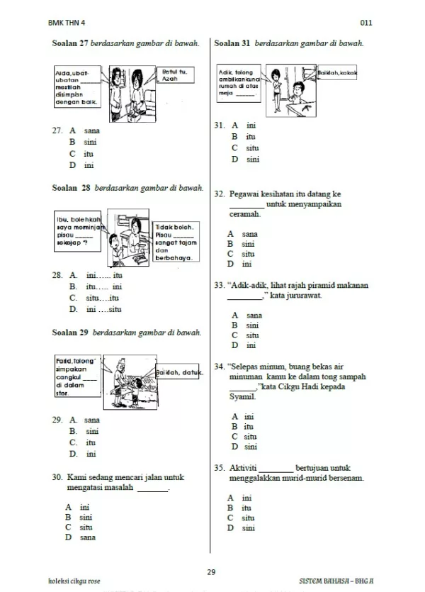 Latihan BM Pemahaman Tahun 4