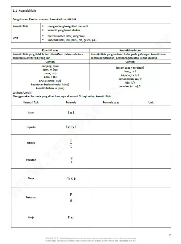 Nota Fizik Tingkatan 4 KSSM