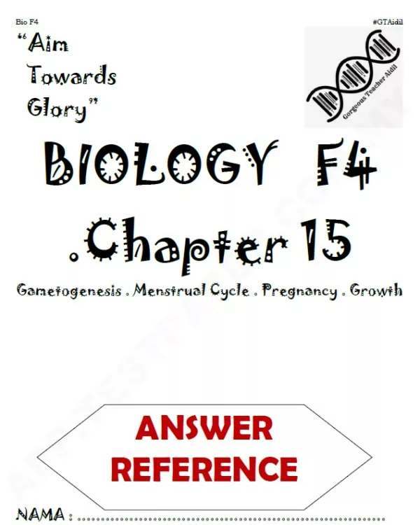 Ujian Biologi Tingkatan 4 Bab 10-15