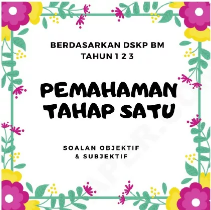 Download Soalan Latihan BM Pemahaman Tahap 1 KSSR yang Quality