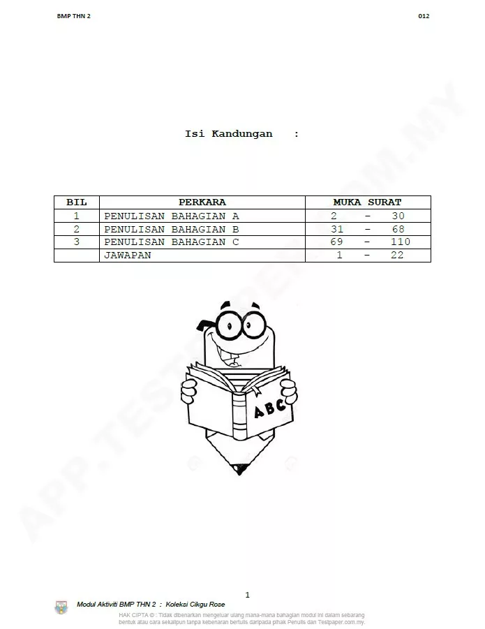 Download Soalan Latihan Menulis BM Tahun 2 yang Mempunyai 450 Soalan yang Quality