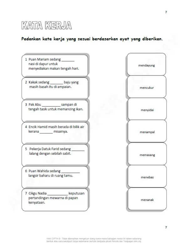 Soalan Latihan Tatabahasa BM Tahap 2