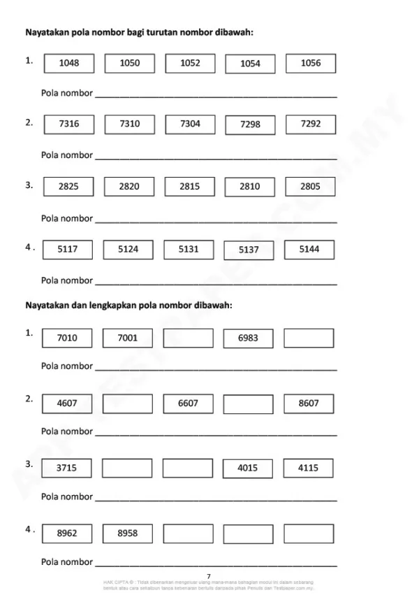 Soalan Latihan Topikal Matematik Tahun 3