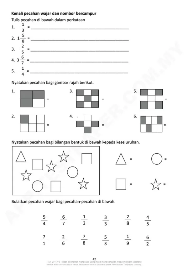 Soalan Latihan Topikal Matematik Tahun 3