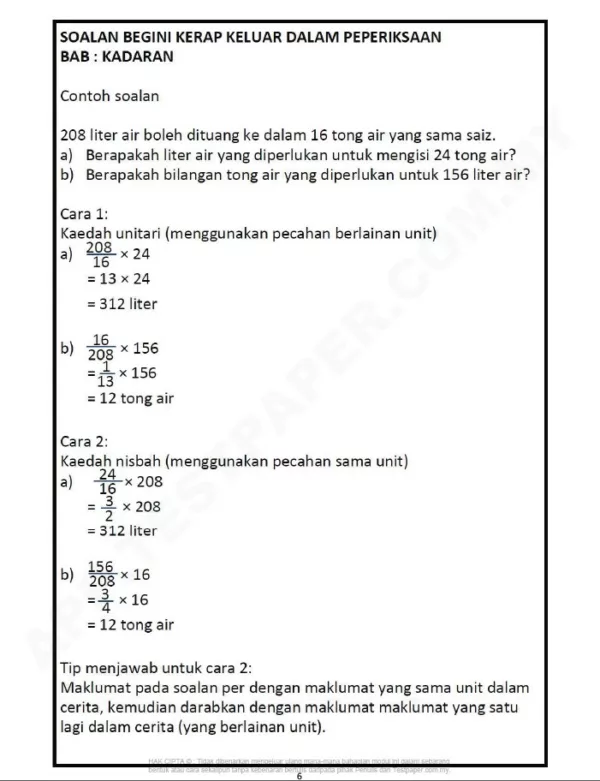 Soalan Latihan Matematik Tahap 2 KBAT