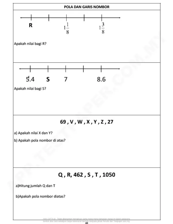 Soalan Latihan Matematik Tahap 2 KBAT