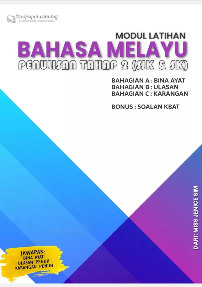 Soalan Latihan Bahasa Melayu Penulisan Tahap 2