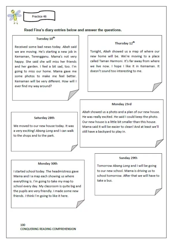 Latihan Pemahaman Bahasa Inggeris Level 2