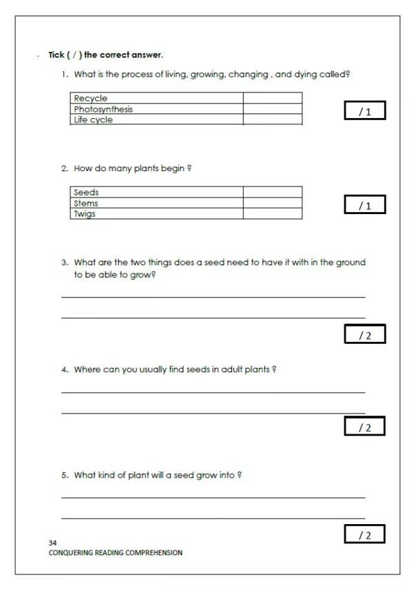 Latihan Pemahaman Bahasa Inggeris Level 2