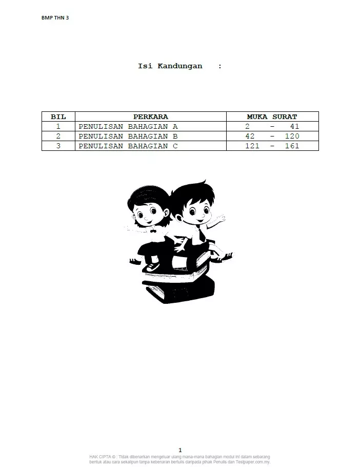 Soalan Latihan Penulisan Bahasa Melayu Tahun 3