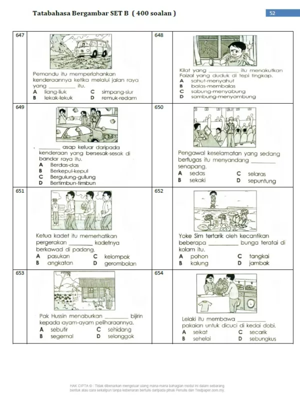 400 Soalan Latihan Tatabahasa Bahasa Melayu Tahap 2