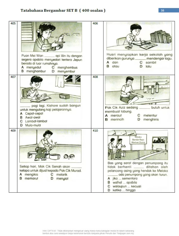 400 Soalan Latihan Tatabahasa Bahasa Melayu Tahap 2