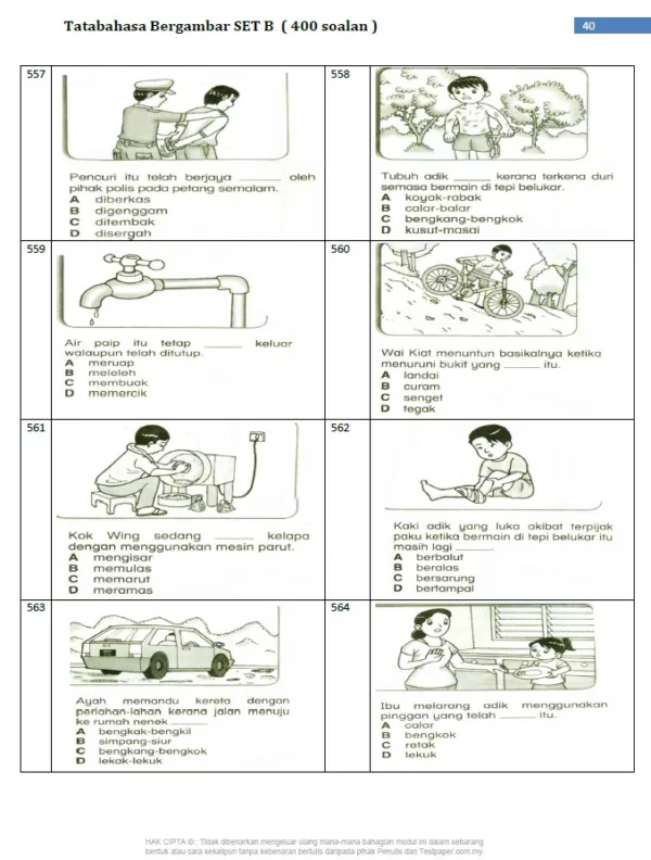 400 Soalan Latihan Tatabahasa Bahasa Melayu Tahap 2