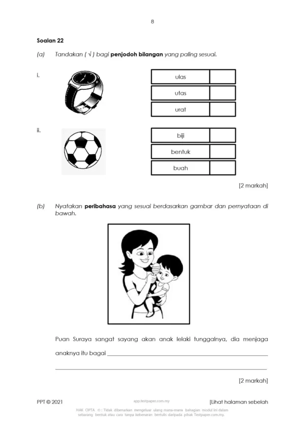 Soalan Ujian Pertengahan Tahun 4 2021