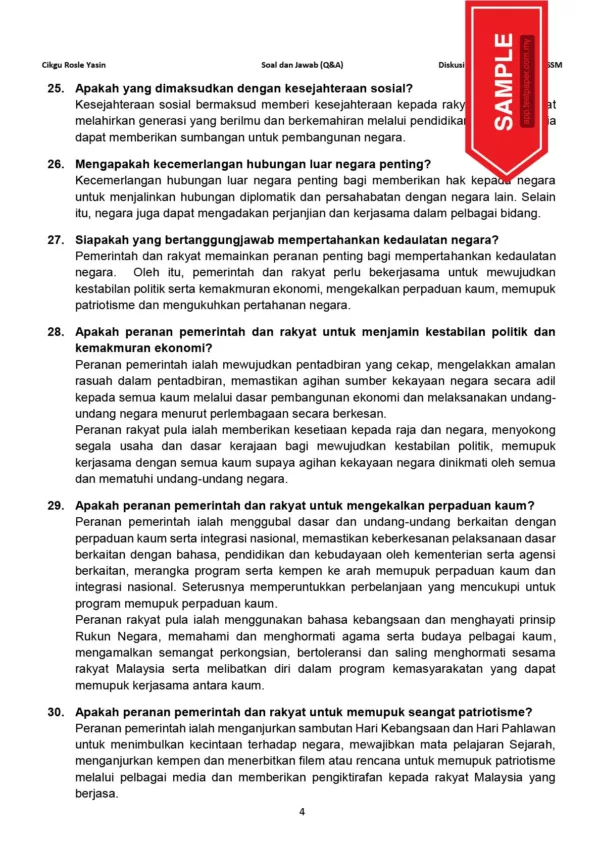 Nota Soal Jawab Sejarah Tingkatan 5 KSSM