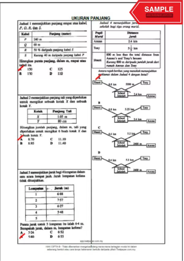 Bahan Soalan Latihan Topikal Matematik Tahun 4-6 Bab 1-8 yang Awesome