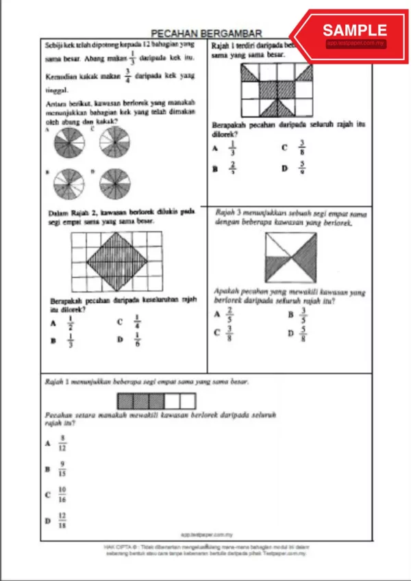 Bahan Soalan Latihan Topikal Matematik Tahun 4-6 Bab 1-8 yang Awesome