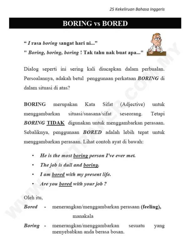 Latihan Grammar Bahasa Inggeris Tahun 6