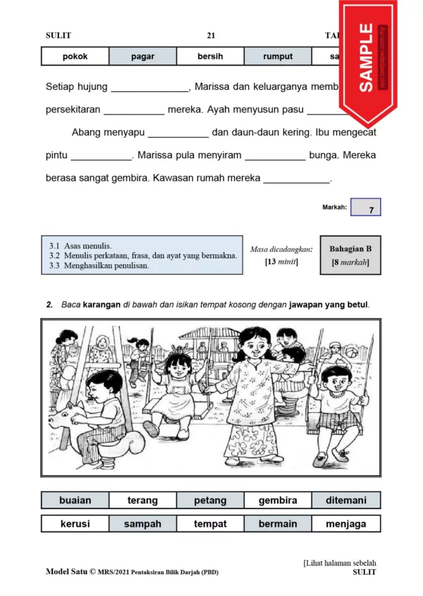 Soalan Latihan PBD BM Tahap 1