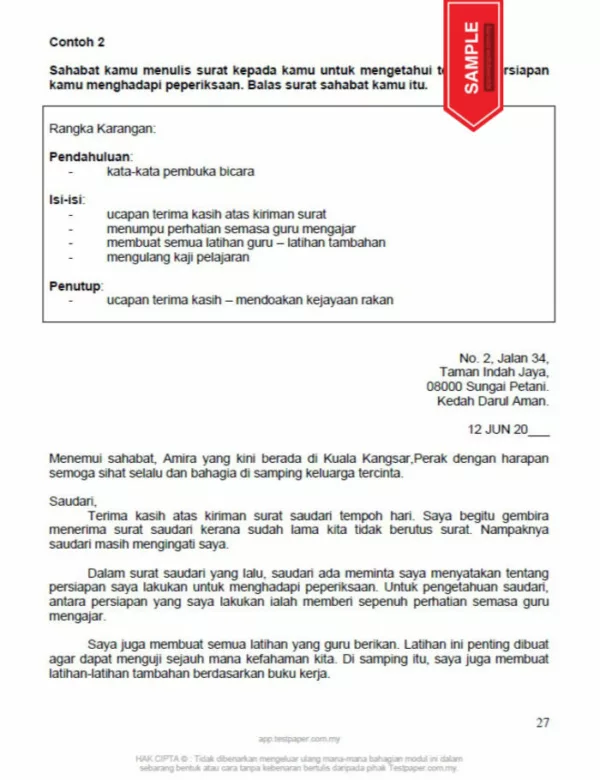 Nota Latihan Karangan BM Tahap 2