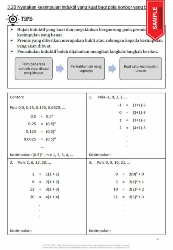 Soalan Latihan Matematik Tingkatan 4 Bab 1-3 KSSM