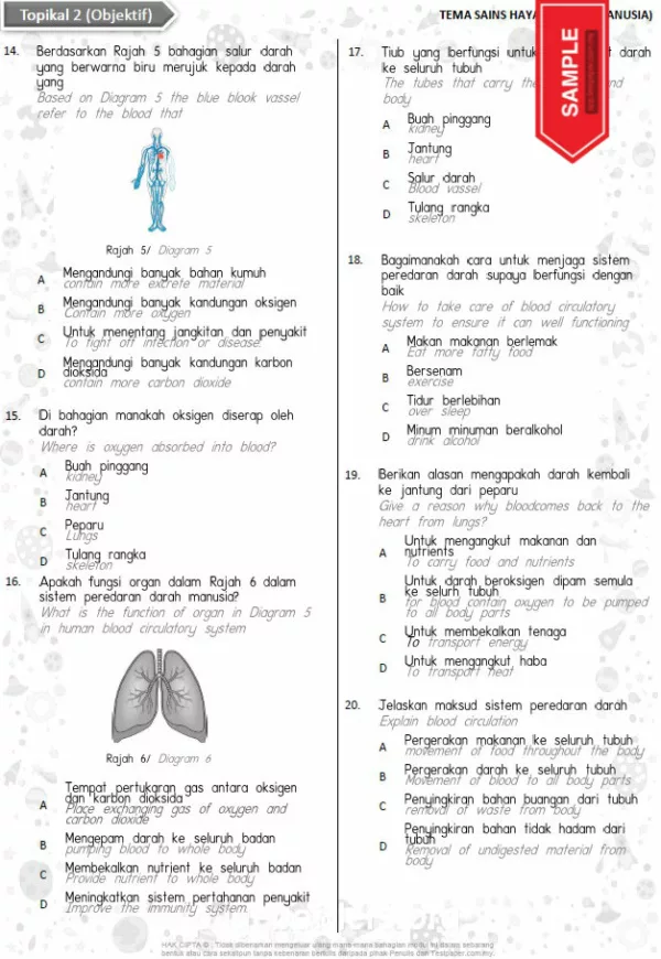 Soalan Latihan Topikal Sains Tahun 5 DLP KSSR