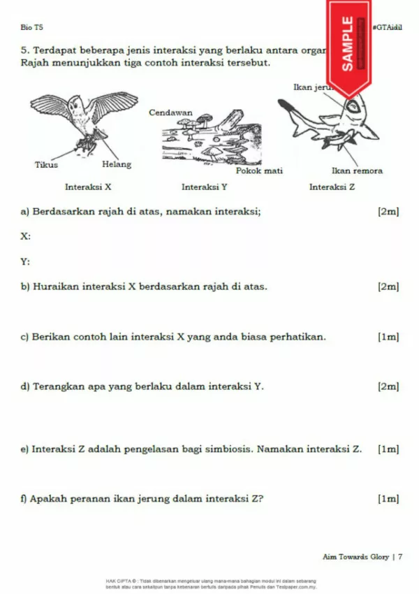 Soalan Latihan Biologi Tingkatan 5 Bab 8-10