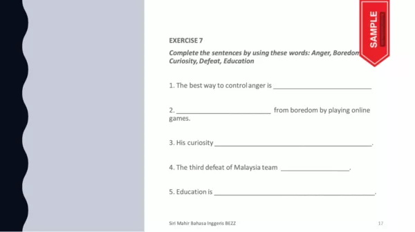 Soalan Latihan BI Abstract Nouns VS Adjectives