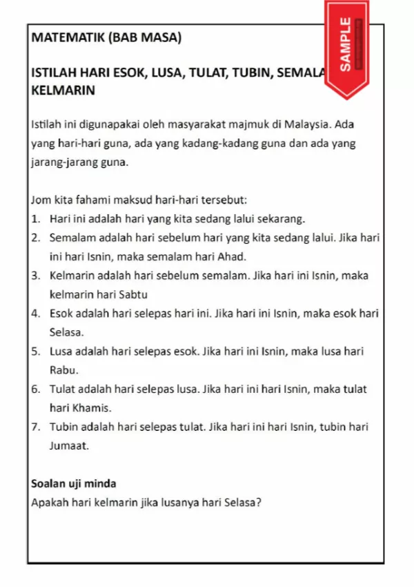 Nota Matematik Topikal Tahap 2