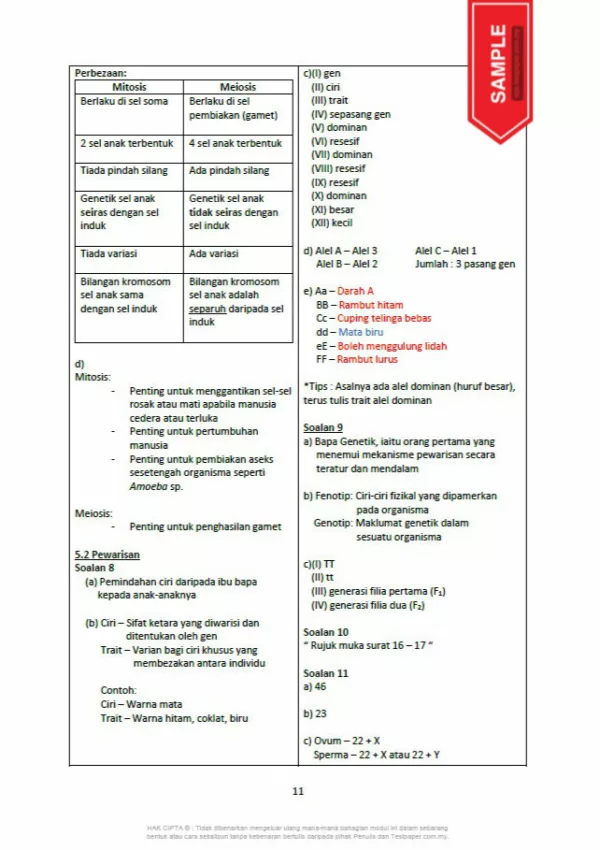 Nota Sains Tingkatan 4 Bab 1-5