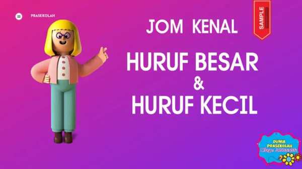 BBM Kenal Huruf Besar dan Huruf Kecil Prasekolah