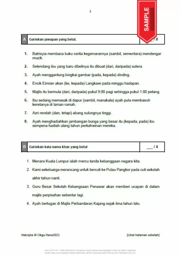 Soalan Ujian PBD Akhir Tahun Tahun 2 2021