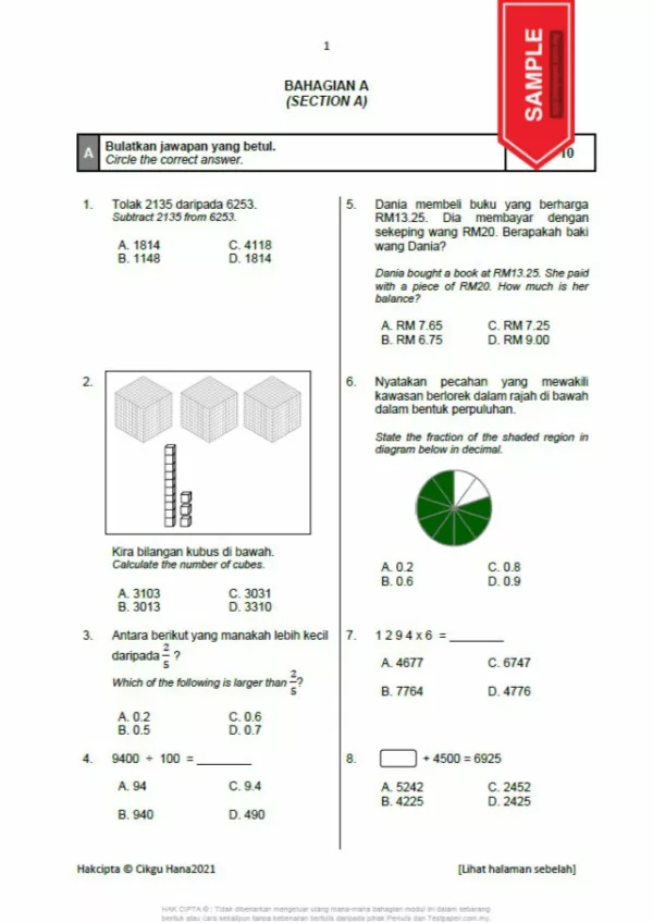 Soalan Ujian PBD Akhir Tahun Tahun 3 2021