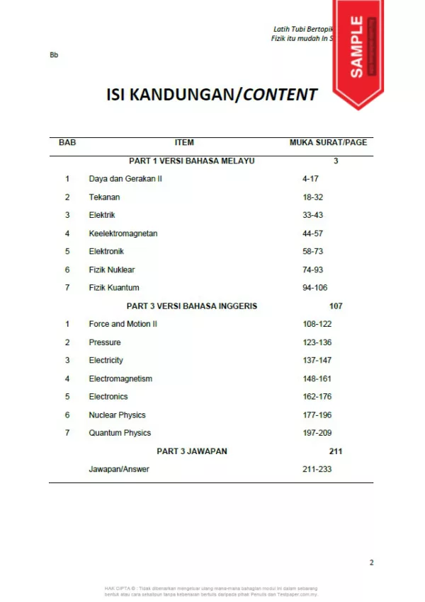 Soalan Latihan Fizik Tingkatan 5 SPM