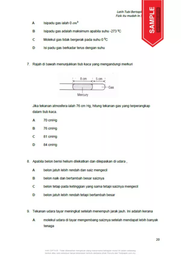 Soalan Latihan Fizik Tingkatan 5 SPM