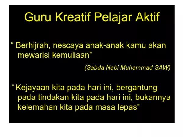 Slide Presentation Motivasi Menjana Kemerlangan Pelajar