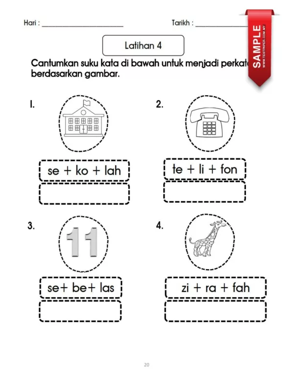 Latihan Membaca Bahasa Melayu Prasekolah