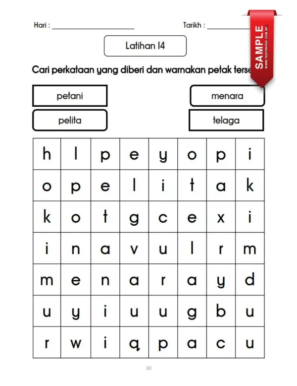 Latihan Membaca Bahasa Melayu Prasekolah