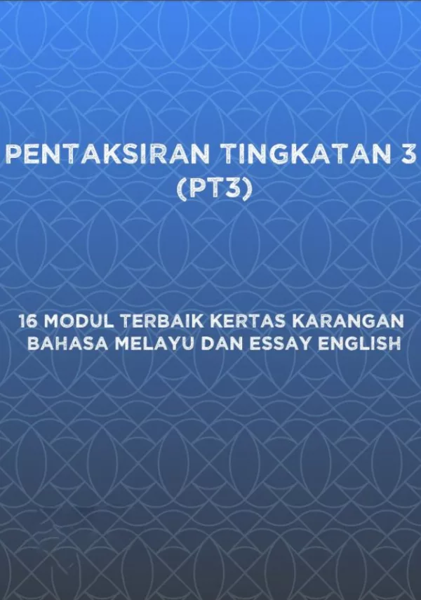 Karangan BM dan BI Bagi Tingkatan 1-3