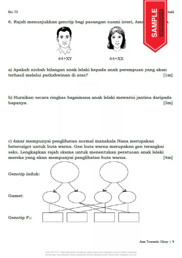 Soalan Latihan Biologi Tingkatan 5 Bab 11-13 DLP